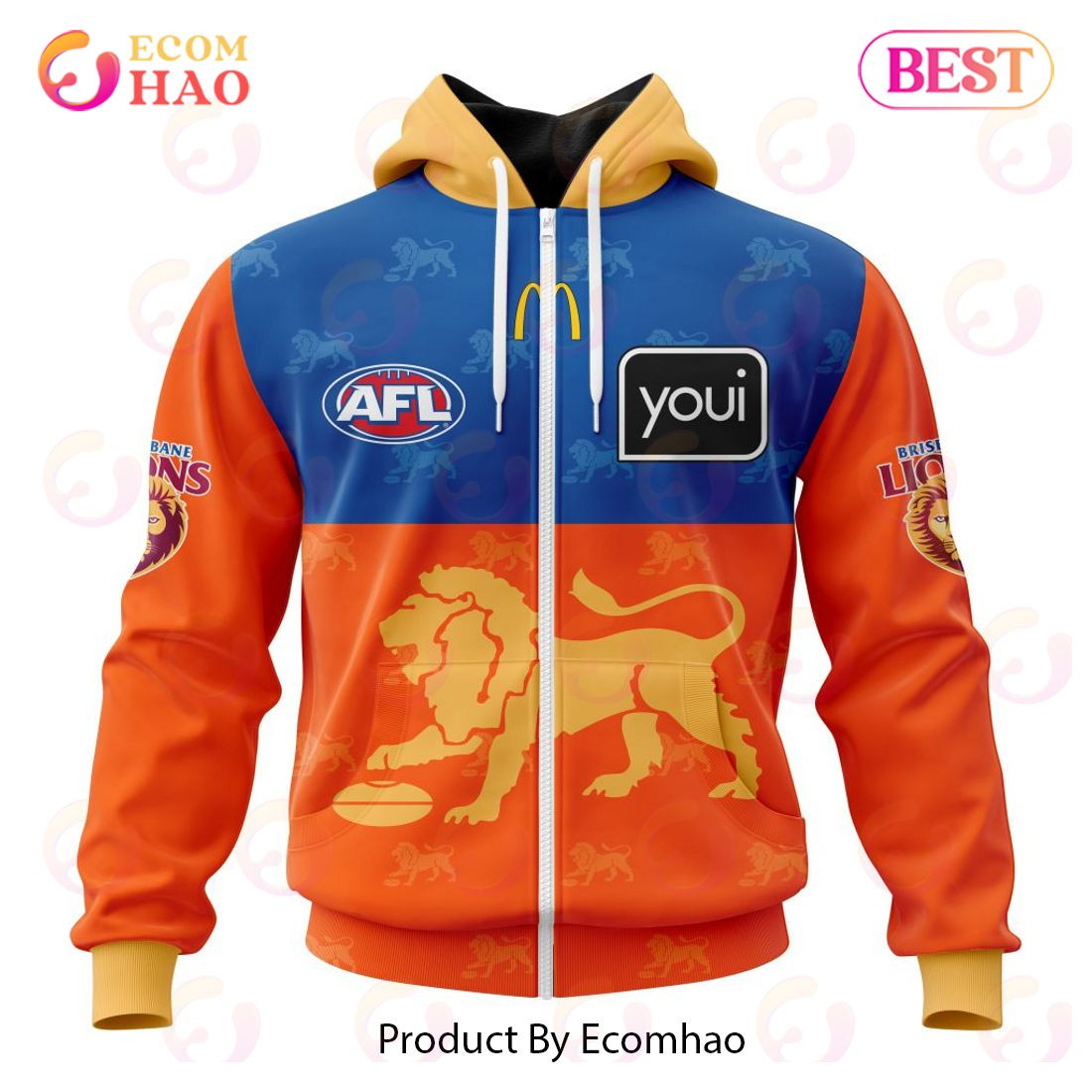 AFL Brisbane Lions Away Kits 2023 3D Hoodie, Zip Hoodie, Man - Women, Warm, Premium Quality HZ0501