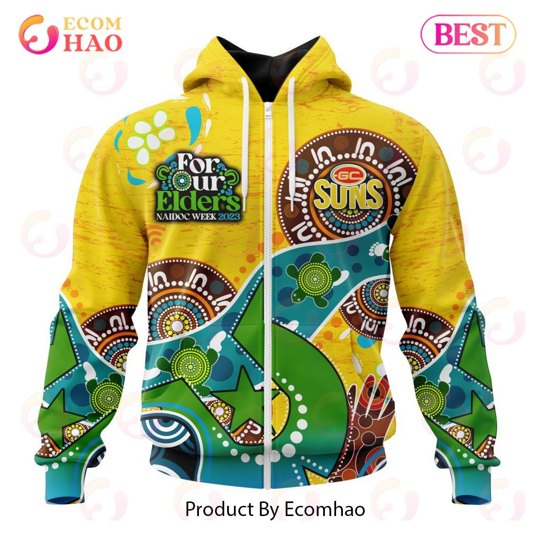 AFL Gold Coast Suns Special Design For NAIDOC Week For Our Elders 3D Hoodie, Zip Hoodie, Man - Women, Warm, Premium Quality HZ0501