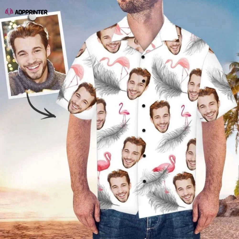 Custom Face Flamingo Aloha Shirt HW0601