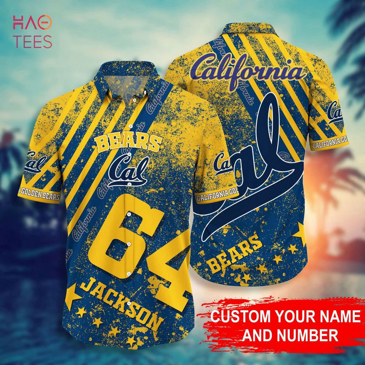 Custom Name Number California Golden Bears Personalized Hawaiian Shirt HW0601