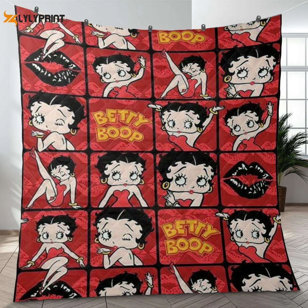 Betty Boop Lover 1 Fan Gift, Happy Valentine's Day Gift , Soft Quilt, King Size, All Season Cozy Quilt QB0901