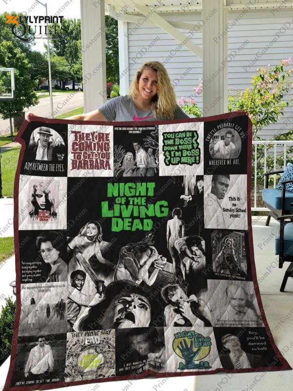 Night Of The Living Dead 3D Customized Quilt Blanket , Soft Quilt, King Size, All Season Cozy Quilt QB0901