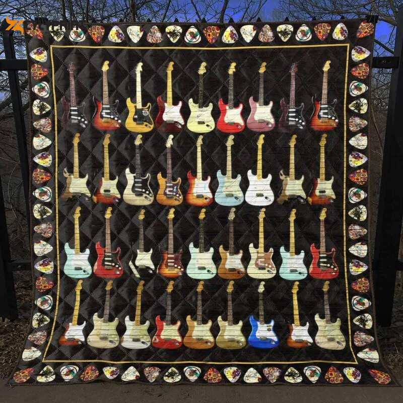 Guitar 3D Customized Quilt Blanket For Fans Home Decor Gift ,  Soft Quilt, King Size, All Season Cozy Quilt QB0901