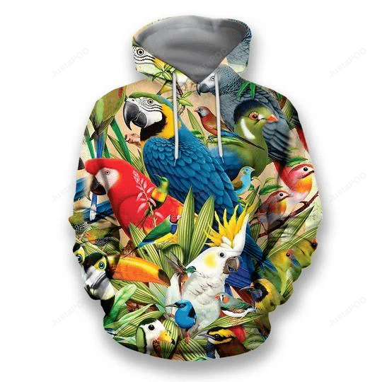 Parrots 3D All Over Print Hoodie, Zip-up Hoodie HZ0501