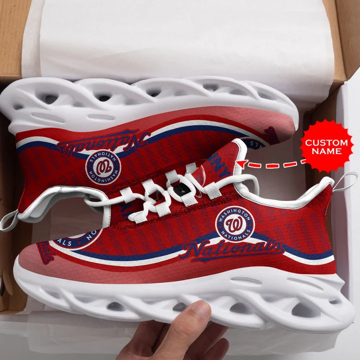 MLB Washington Nationals Custom Name Max Soul Shoes V8 Men Women MS0601