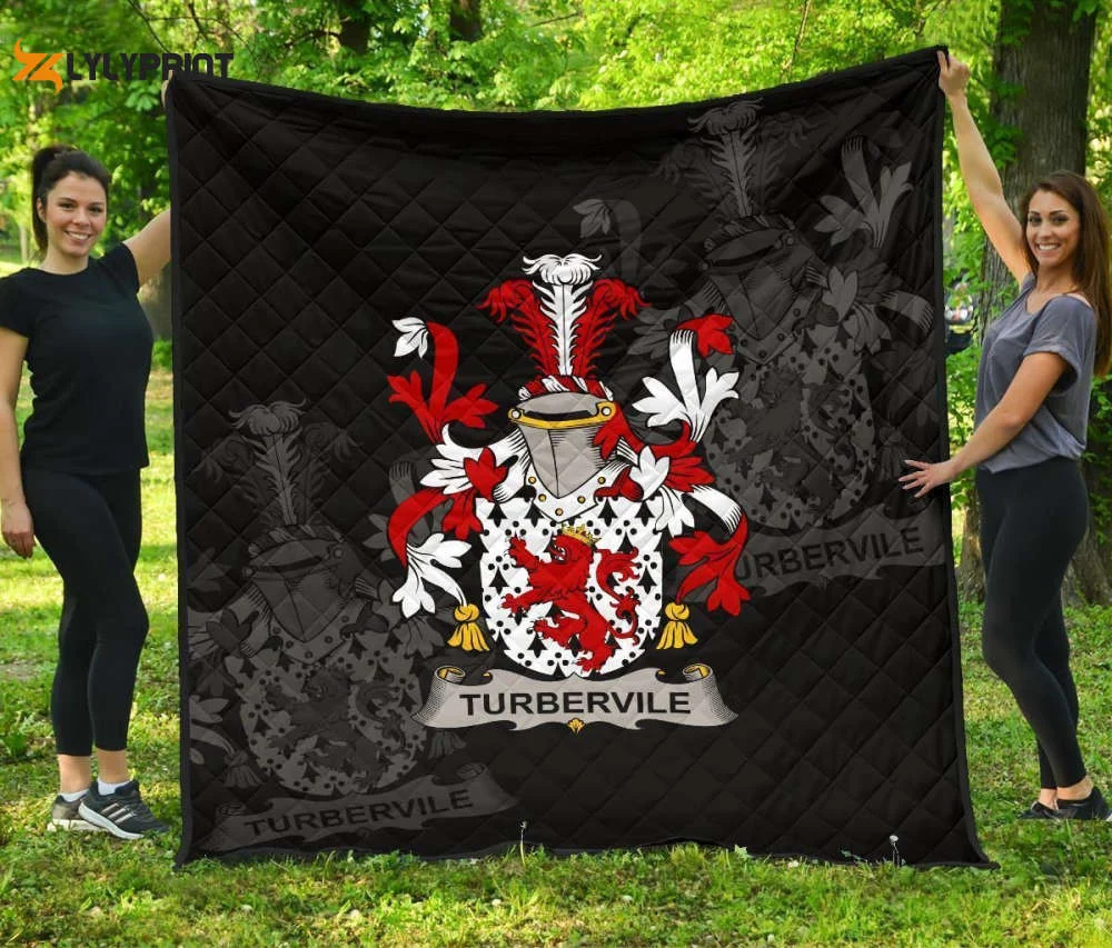 Tubervile Or Tuberville Ireland Irish Family Crest 3D Customized Quilt , Soft Quilt, King Size, All Season Cozy Quilt QB0901