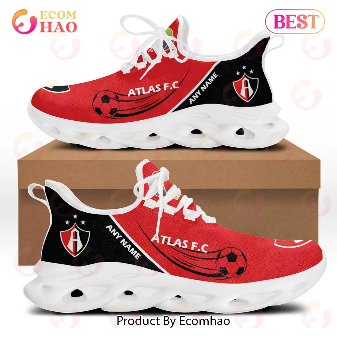 LIGA MX Atlas F.C Special Max Soul Shoes Design ST2301  Unisex sneakers MS0601