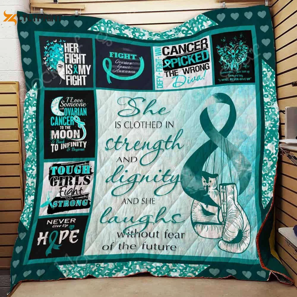 Ovarian Cancer Awareness 3D Customized Quilt , Soft Quilt, King Size, All Season Cozy Quilt QB0901