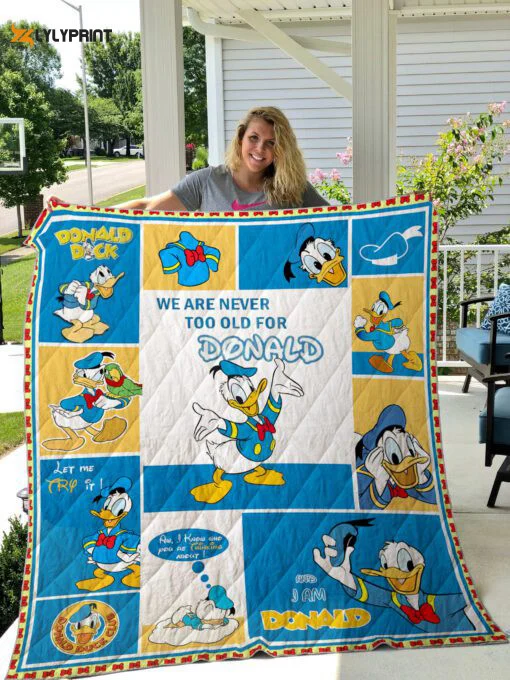 Donald Duck 1 Quilt Blanket For Fans Home Decor Gift , Soft Quilt, King Size, All Season Cozy Quilt QB0901