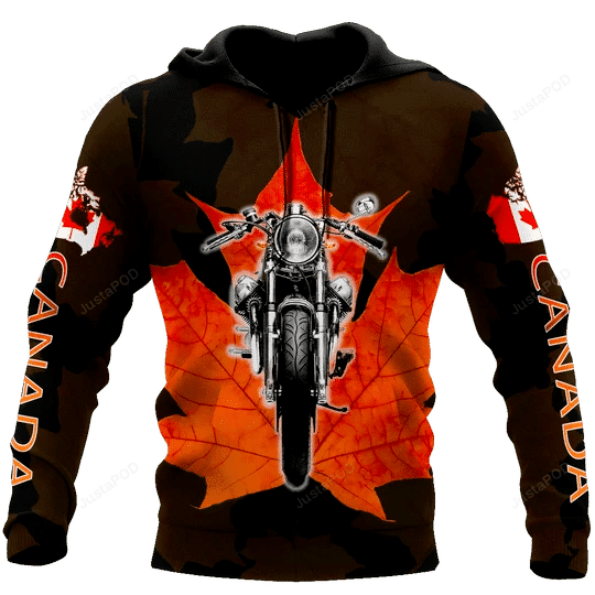 Canada Motorcycle Red Cool 3D All Over Print Hoodie, Zip-up Hoodie HZ0501