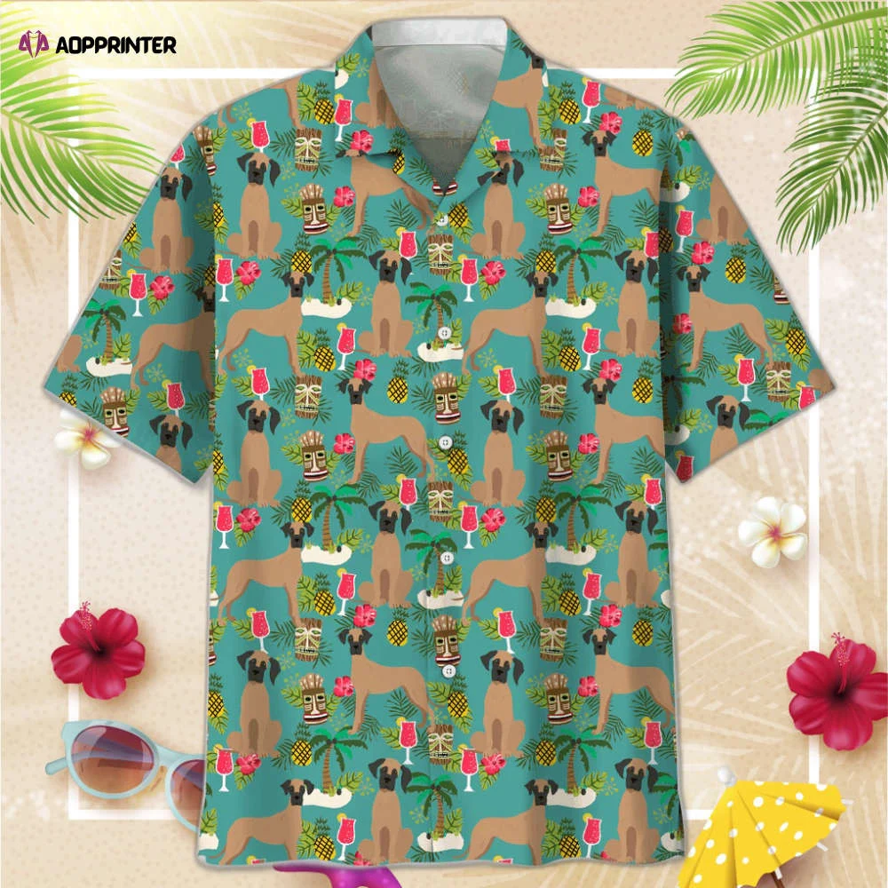 Great Dane Hawaiian Beach Hawaiian Shirt, Gift For Men Women HW0601