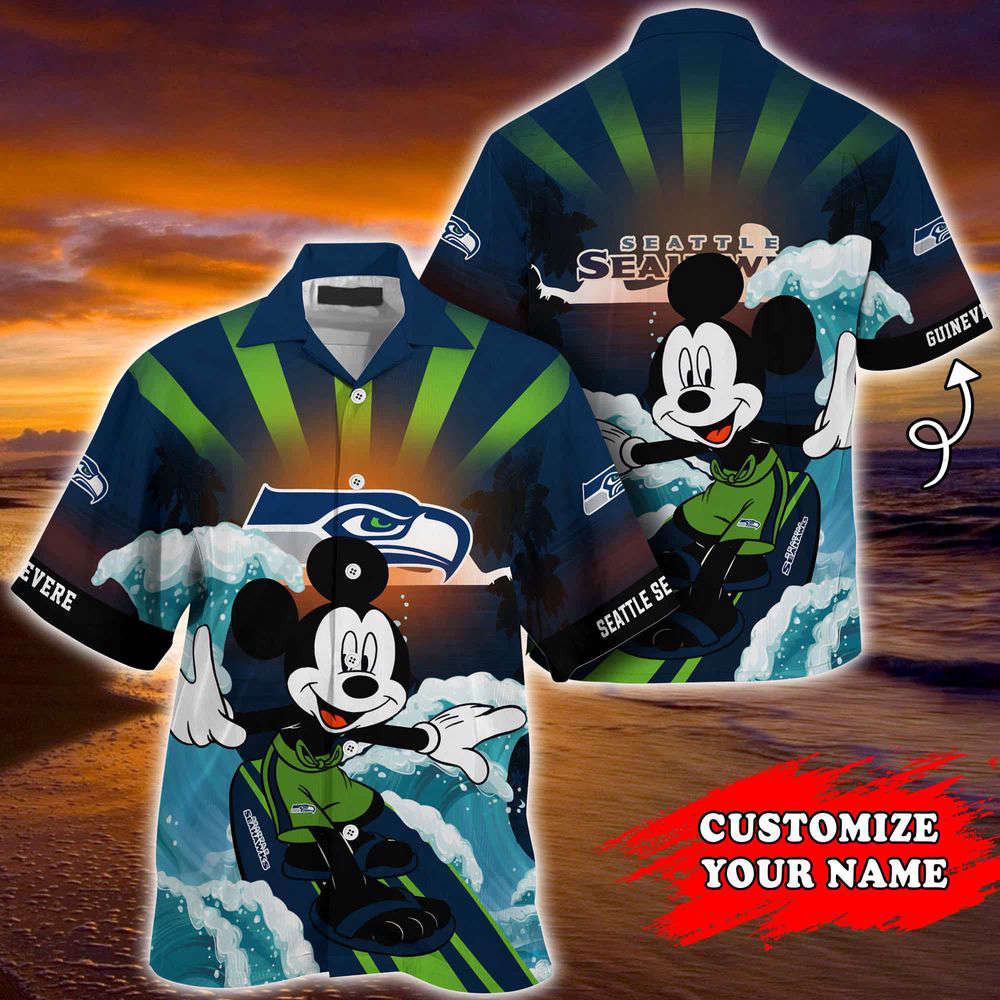 Seattle Seahawks NFL-Summer Customized Hawaii Shirt For Sports Fans HW0601