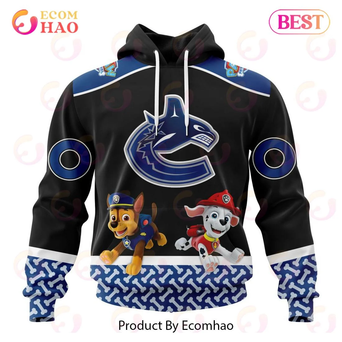 Vancouver Canucks Special Paw Patrol Design 3D Hoodie, Zip Hoodie, Man - Women, Warm, Premium Quality HZ0501