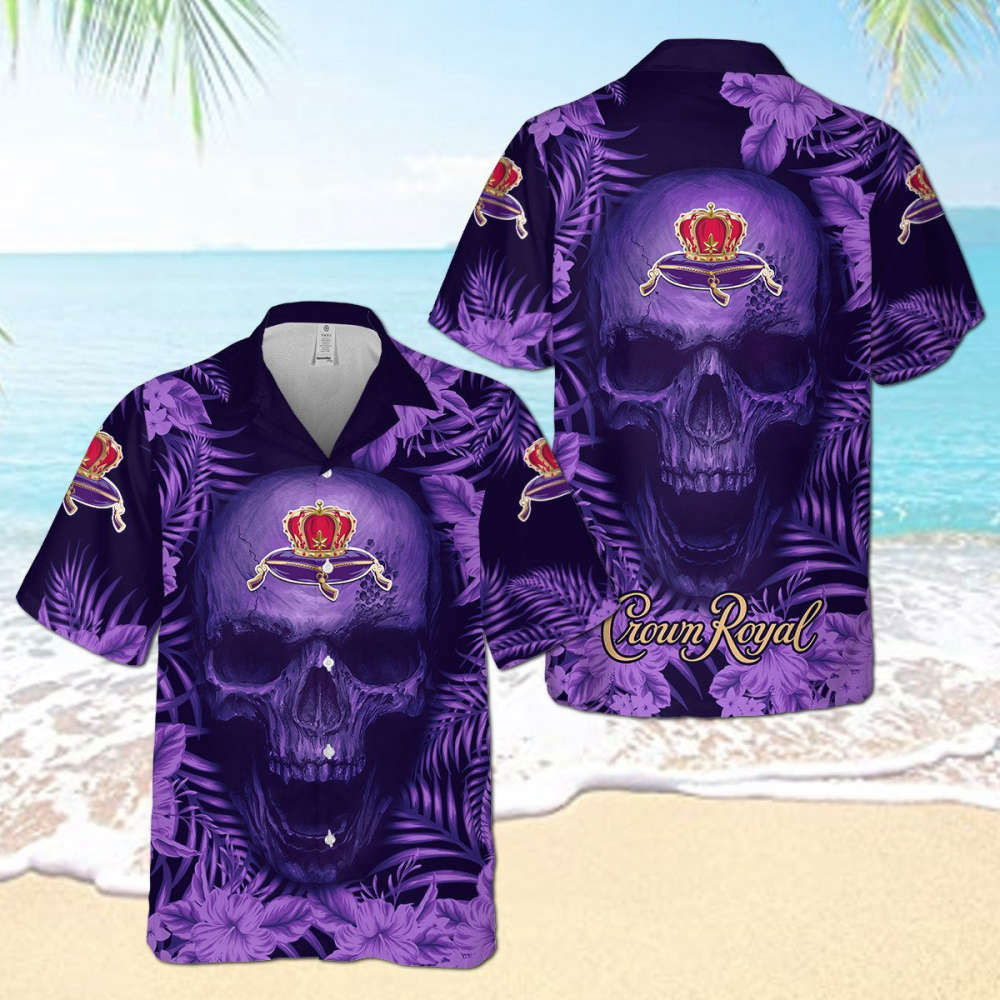 Crown Royal Angry Skull Hawaiian Shirt Summer Tee HW0601