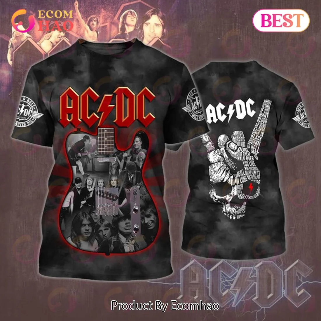 ACDC Rock Band 3D Printed Shirt, Zip Hoodie, Man – Women, Warm, Premium Quality HZ0501