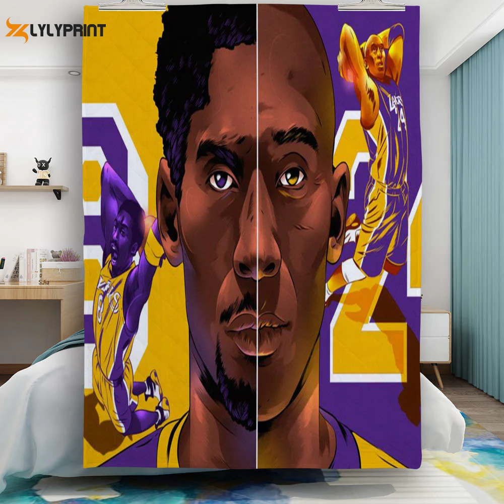 Los Angeles Lakers Byron Scott vs Kobe Bryant Gift For Fan 3D Full Printing Quilt Home Decor 2024 Gifts Home Decor 2024 Gifts , Soft Quilt, King Size, All Season Cozy Quilt QB0901