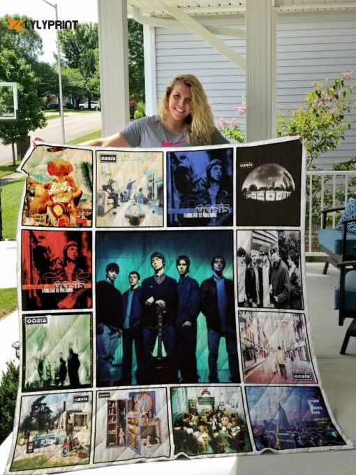 Oasis Band Quilt Blanket For Fans Home Decor Gift , Soft Quilt, King Size, All Season Cozy Quilt QB0901