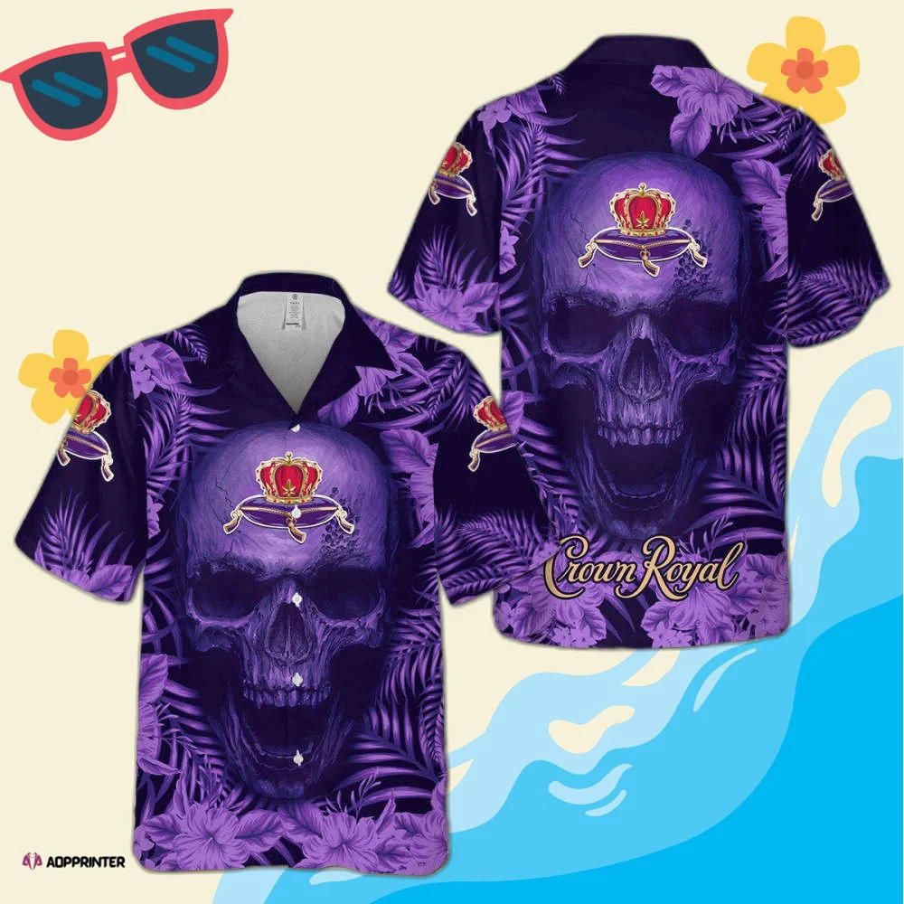 Crown Royal Angry Skull Hawaiian Shirt Summer Tee HW0601