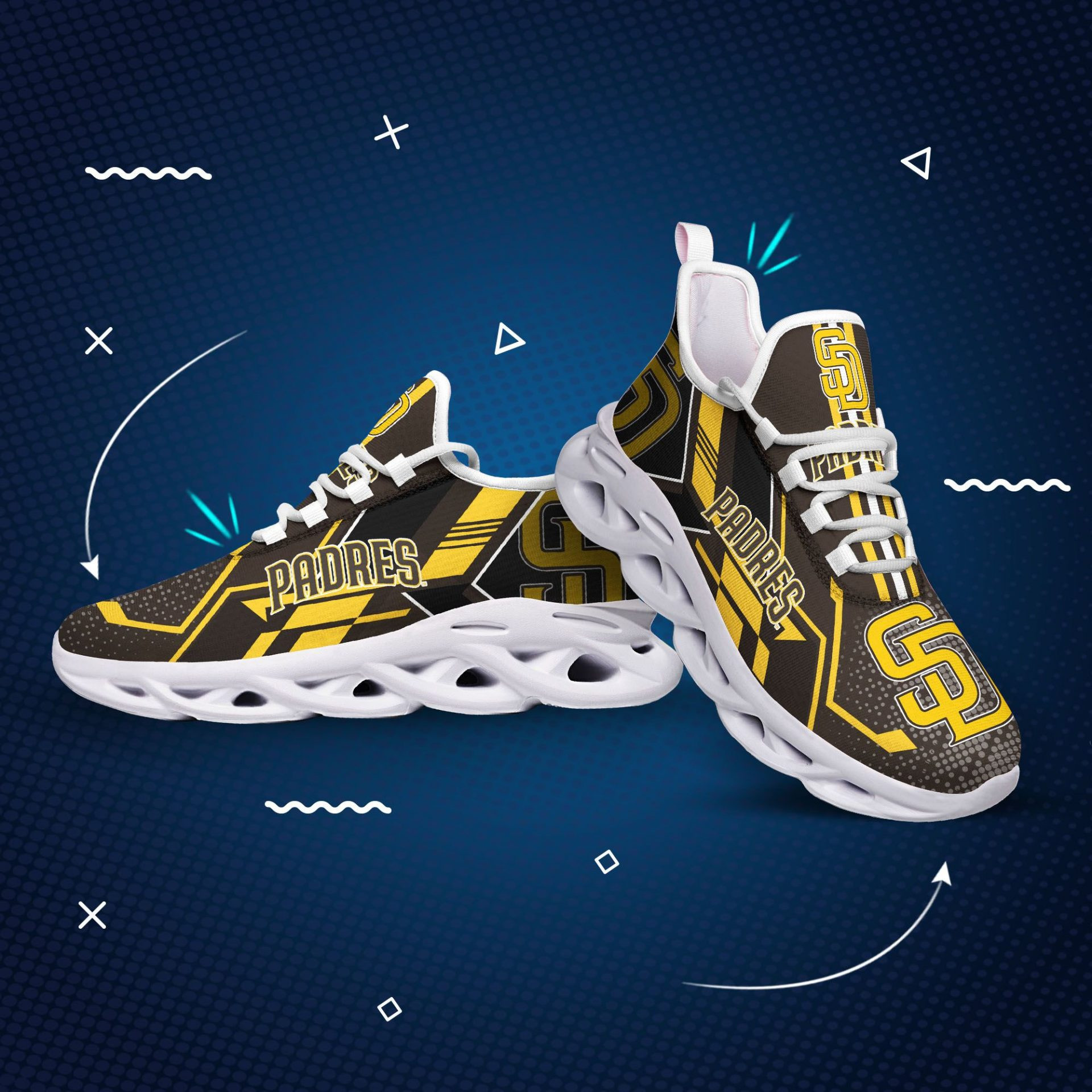 Custom MLB San Diego Padres Max Soul Shoes V3 Store MS0601