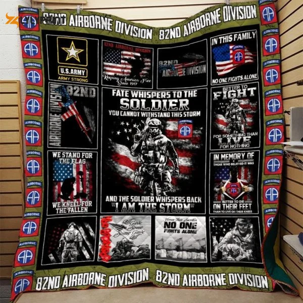 U.S Army 82Nd Airborne Printing Personalized Customized Quilt Blanket ,  Soft Quilt, King Size, All Season Cozy Quilt QB0901