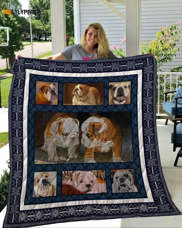 Bulldog 3D Customized Quilt Blanket For Fans Home Decor Gift ,  Soft Quilt, King Size, All Season Cozy Quilt QB0901