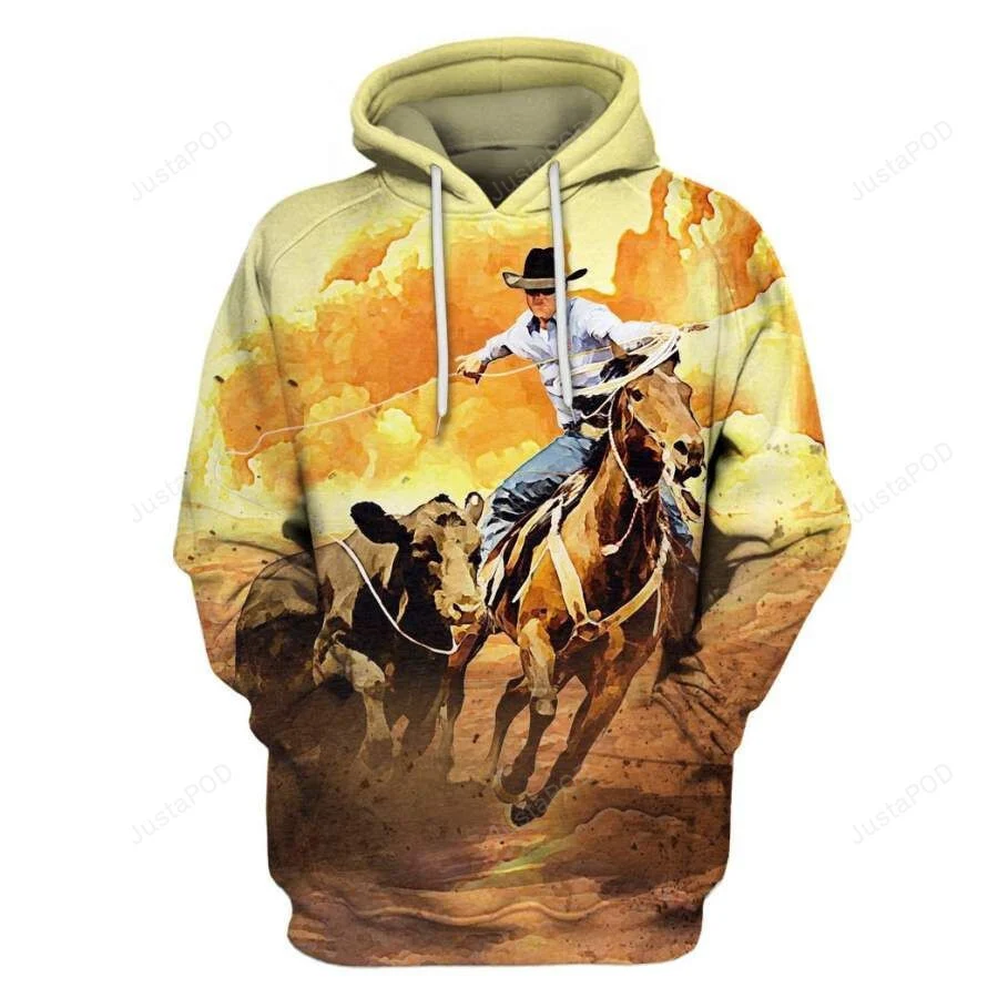 Calf Roping 3D All Over Printed Hoodie, Zip- Up Hoodie HZ0501