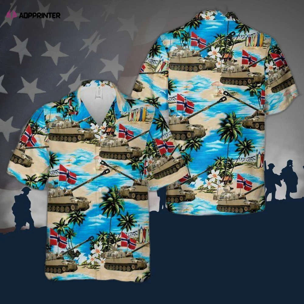 Norwegian Army M109a3gn Hawaiian Shirt HW0601