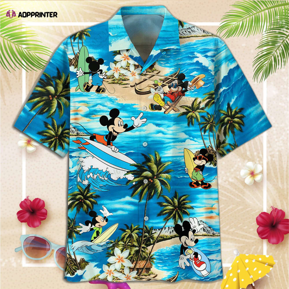 Mickey Mouse Surf On The Waves Youth & Adult Hawaiian Shirt, Gift For Men Women HW0601