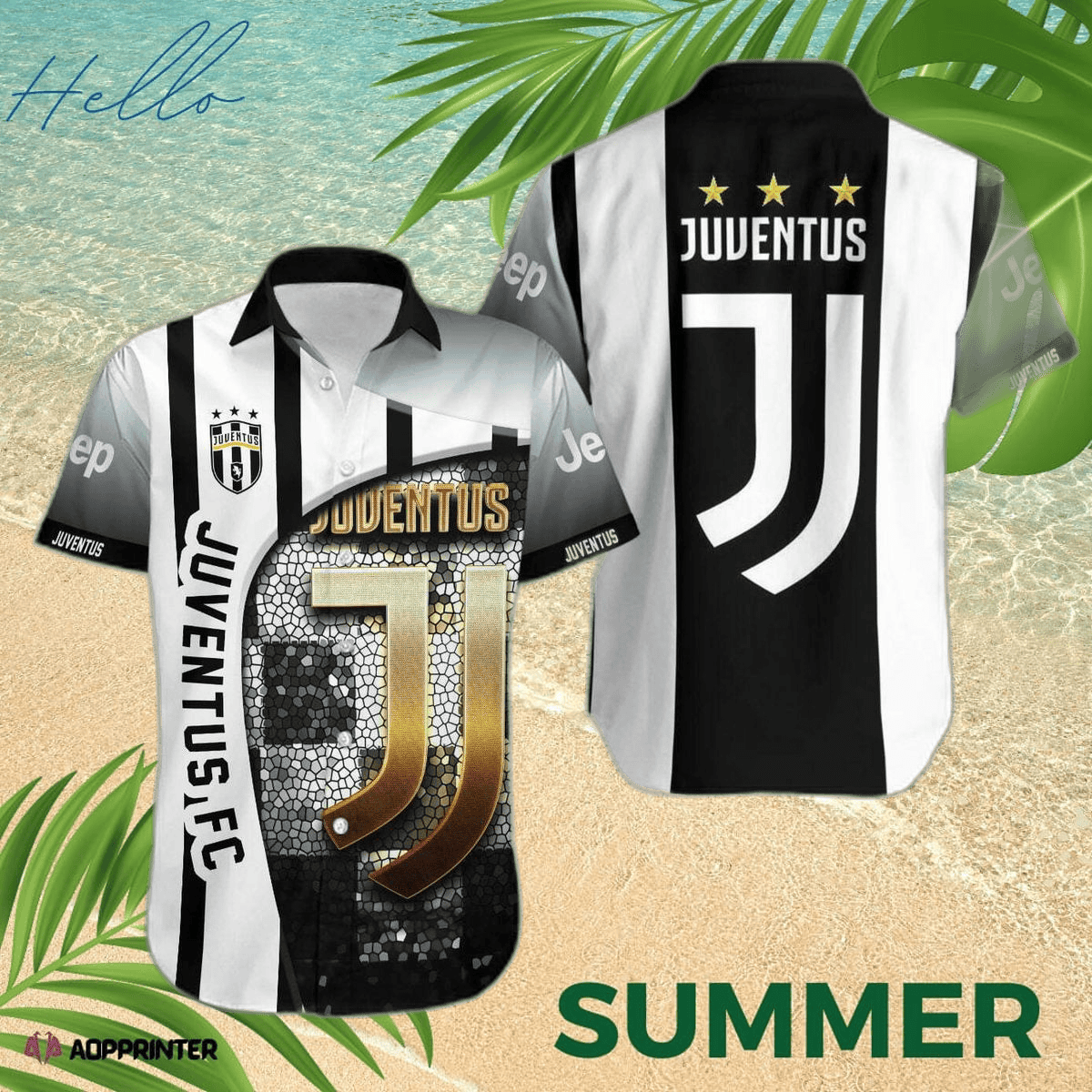 Juventus FC Hawaiian Shirt Summer Shirt HW0601