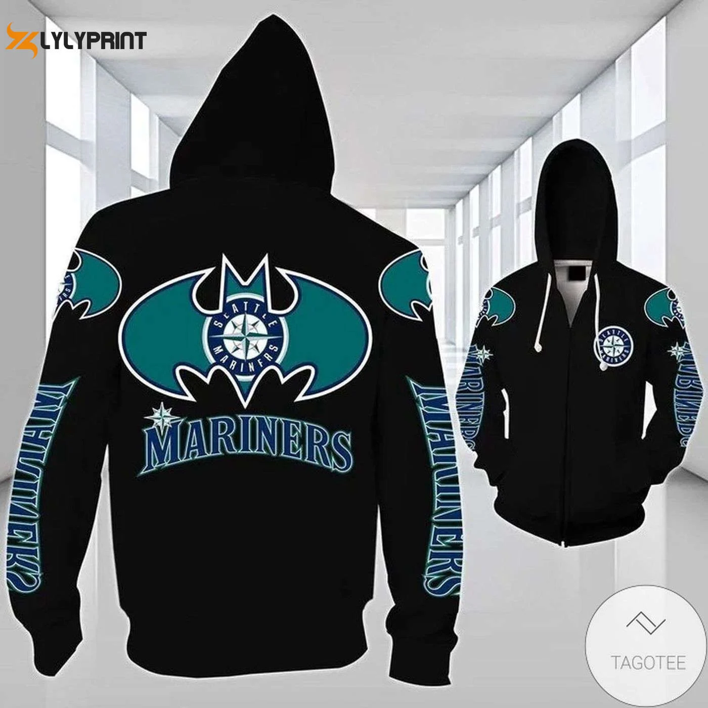Stay Stylish with Seattle Mariners Badman Zip Up Hoodie AOP Shirt – Limited Edition HZ0501