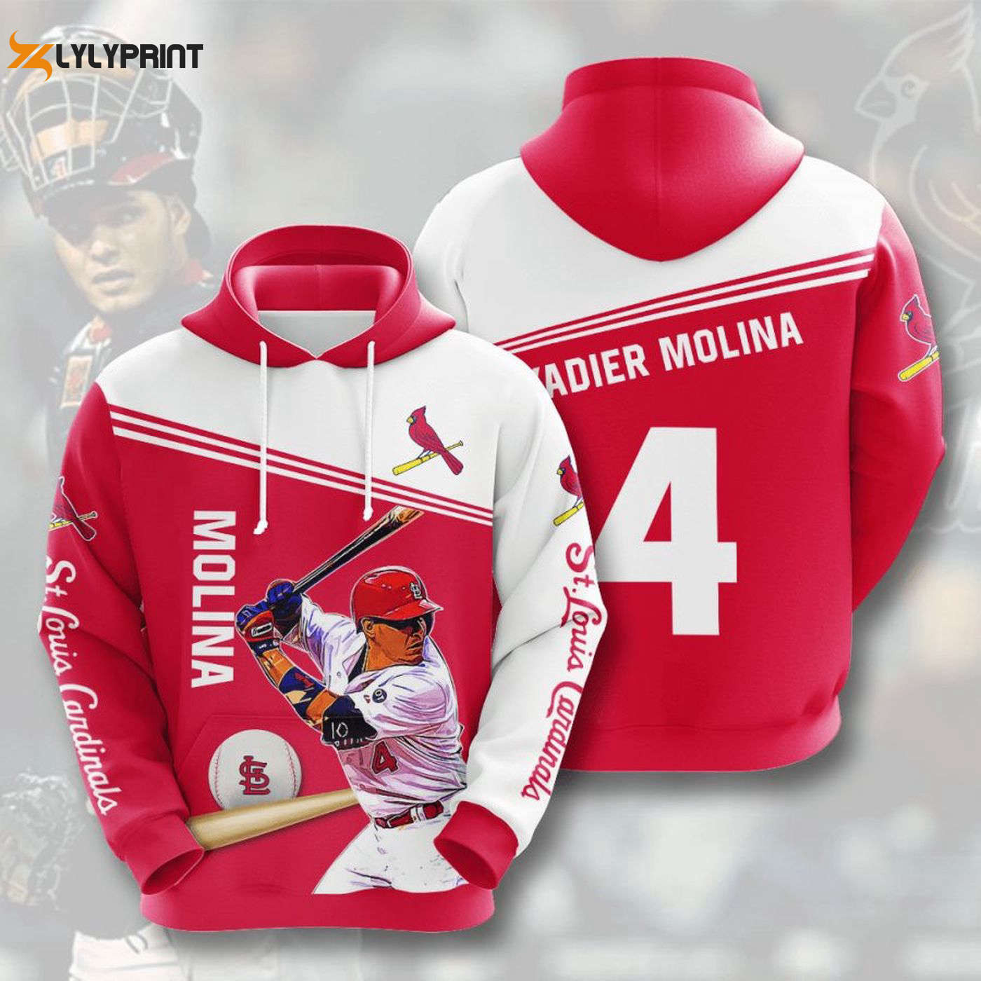 St Louis Cardinals Yadier Molina Pullover Hoodie Stylish AOP Shirt HZ0501