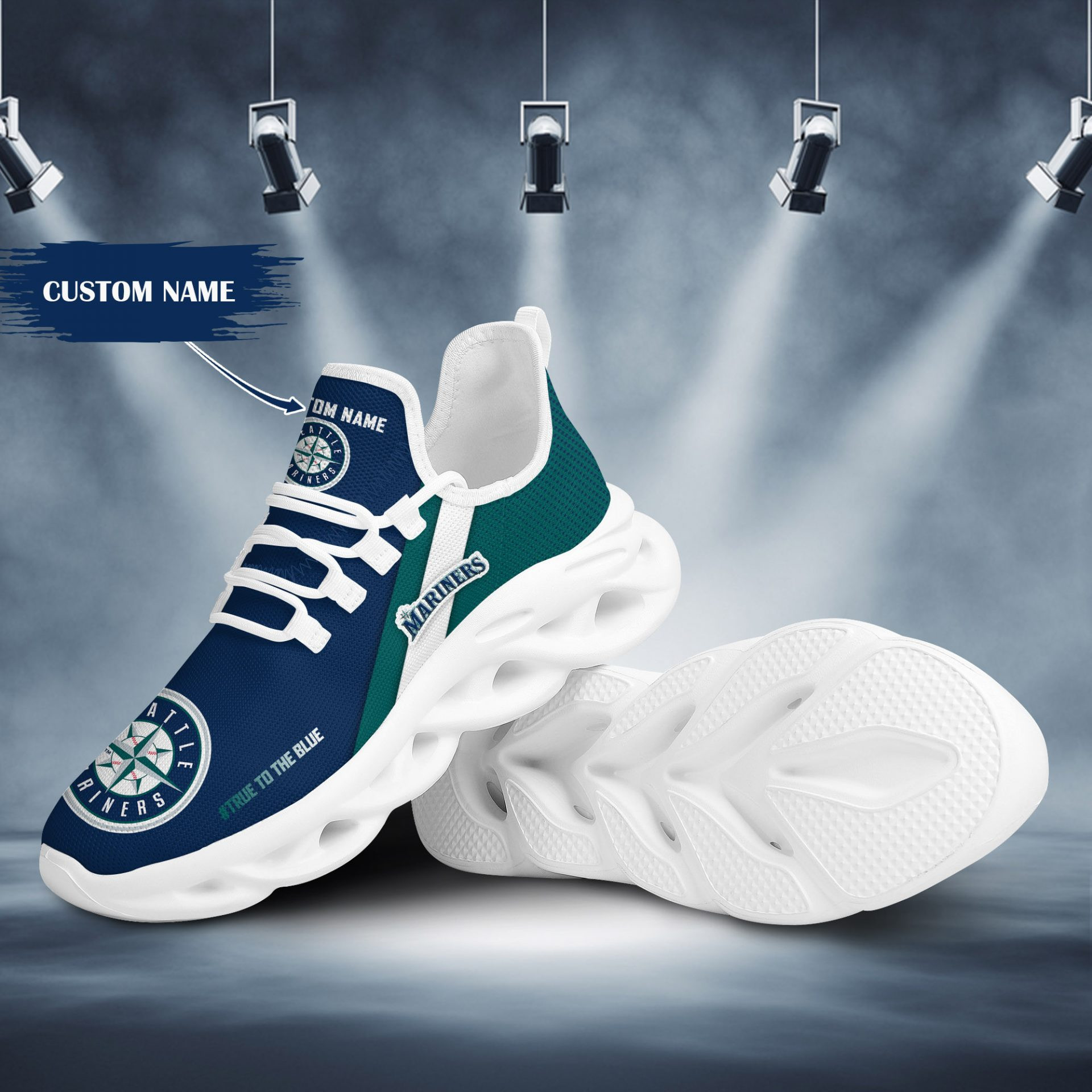 Custom MLB Seattle Mariners Custom Name Max Soul Shoes V1 Store MS0601