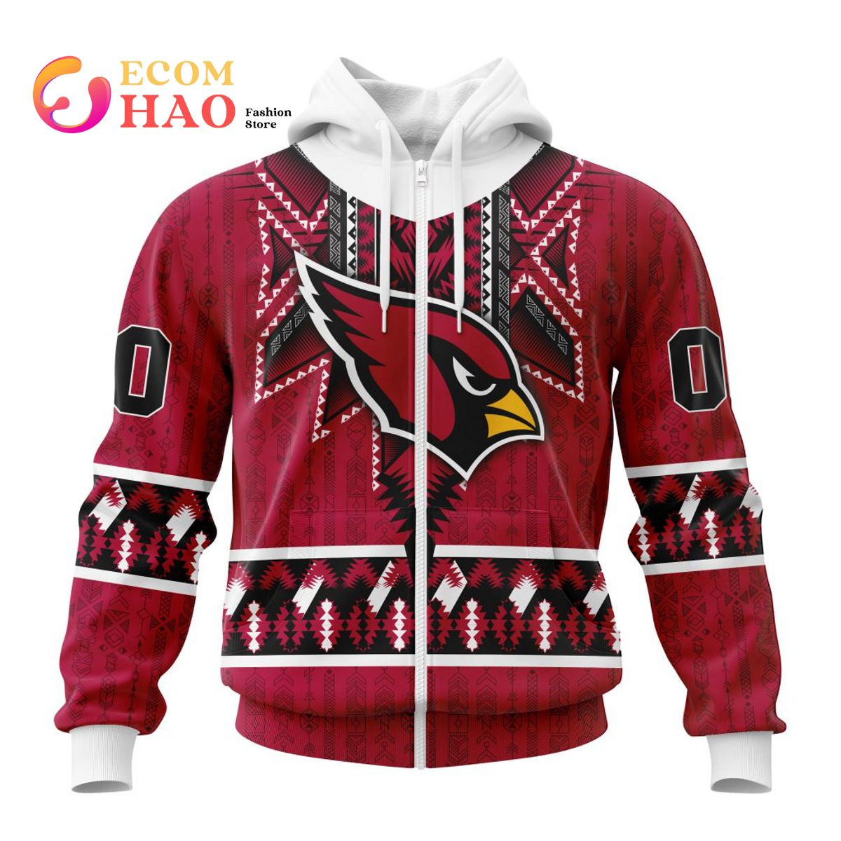 Arizona Cardinals Specialized New Native Concepts 3D Hoodie, Zip Hoodie, Man - Women, Warm, Premium Quality HZ0501