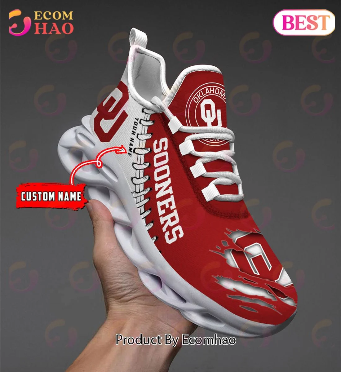 Oklahoma Sooners Max Soul Shoes Custom Name  Unisex sneakers MS0601