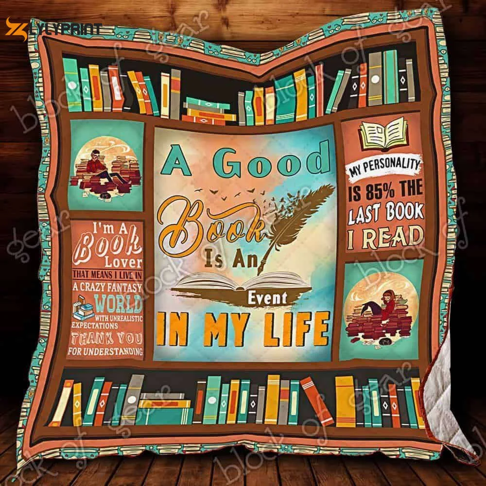 I'm A Book Lover 3D Customized Quilt , Soft Quilt, King Size, All Season Cozy Quilt QB0901