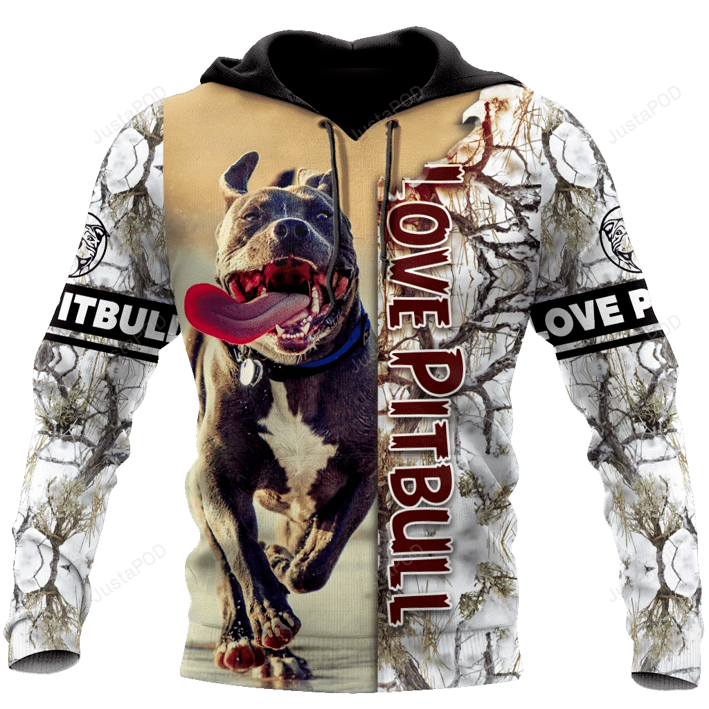 Pitbull Camouflage 3D All Over Print Hoodie, Zip-up Hoodie HZ0501
