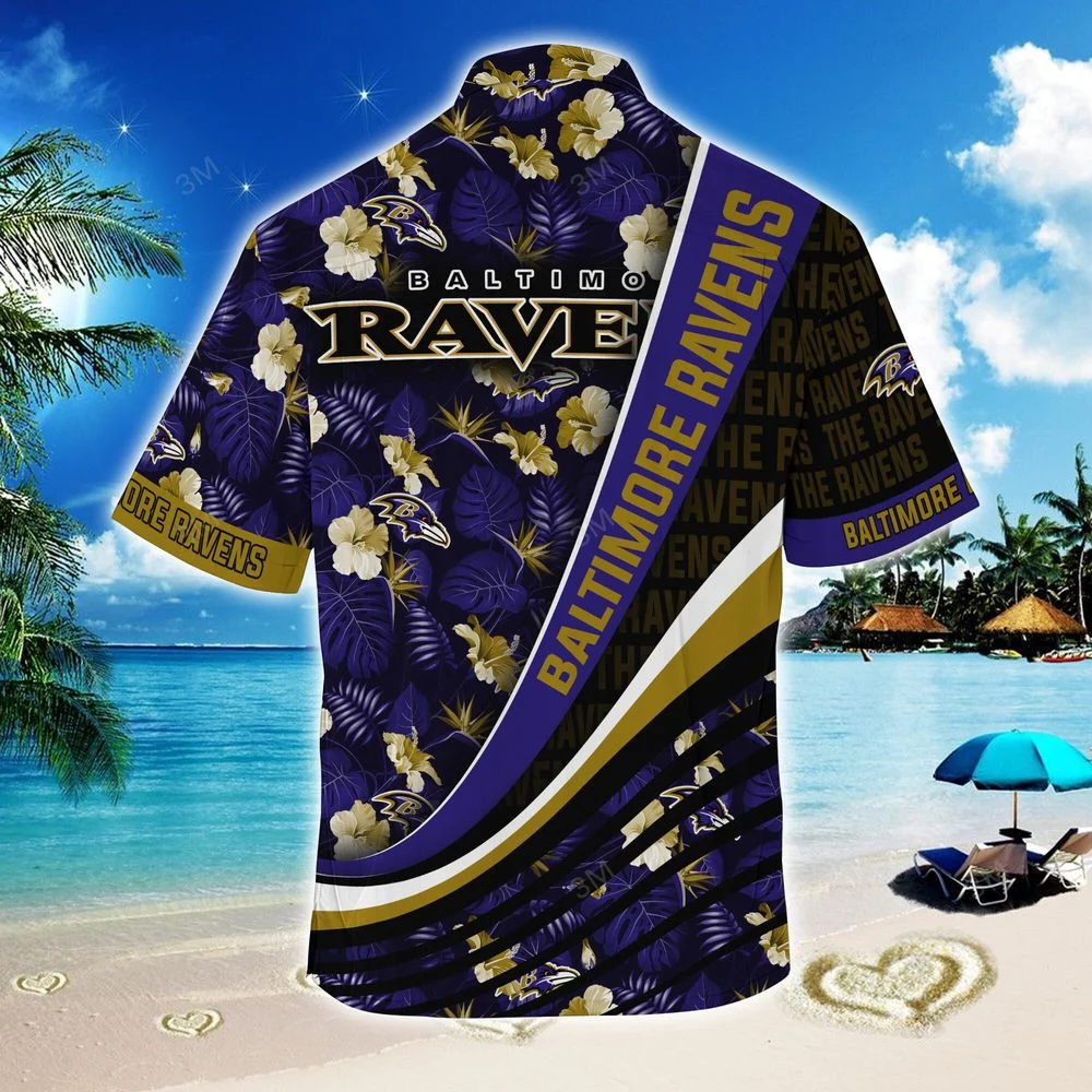 Baltimore Ravens NFL-Summer Hawaii Shirt With Tropical Flower Pattern For Men And Women HW0601