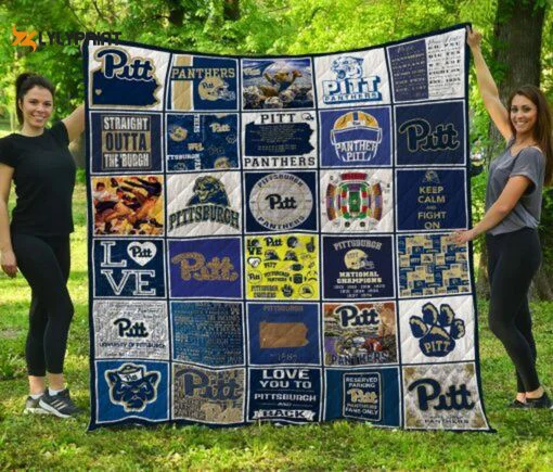 Pittsburgh Panthers Quilt Blanket For Fans Home Decor Gift , Soft Quilt, King Size, All Season Cozy Quilt QB0901