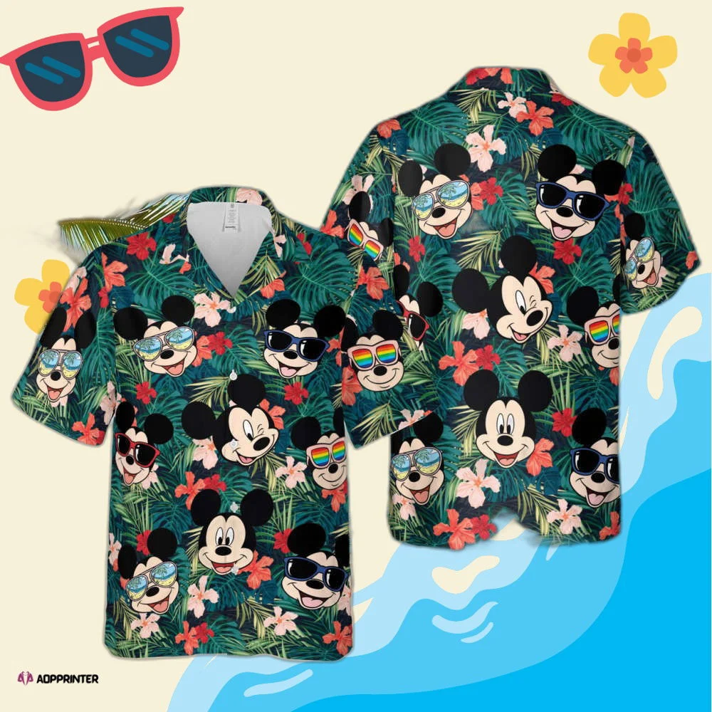 Tropical Summer Mickey Mouse Hawaiian Shirt HW0601