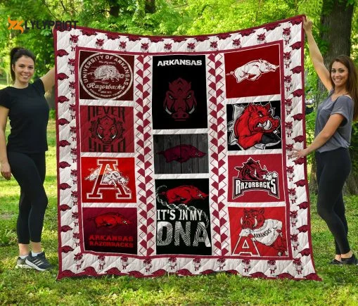 Ncaa Arkansas Razorbacks 3D Customized Personalized 3D Customized Quilt Blanket , Soft Quilt, King Size, All Season Cozy Quilt QB0901