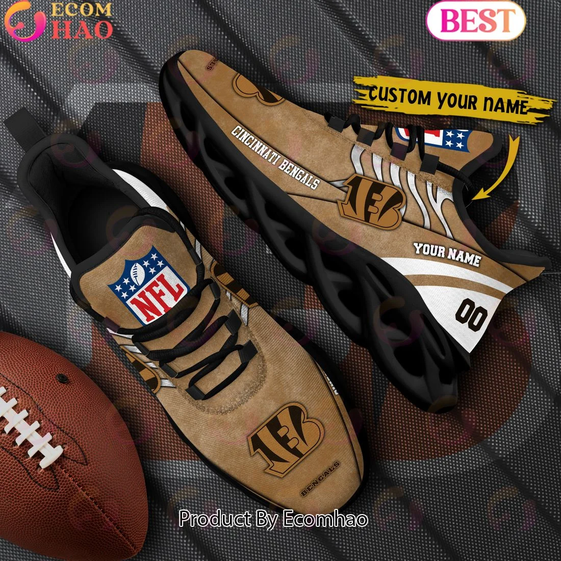 Custom Name Cincinnati Bengals X Salute to Service For Veterans Day Celebration Max Soul Shoes  Unisex sneakers MS0601