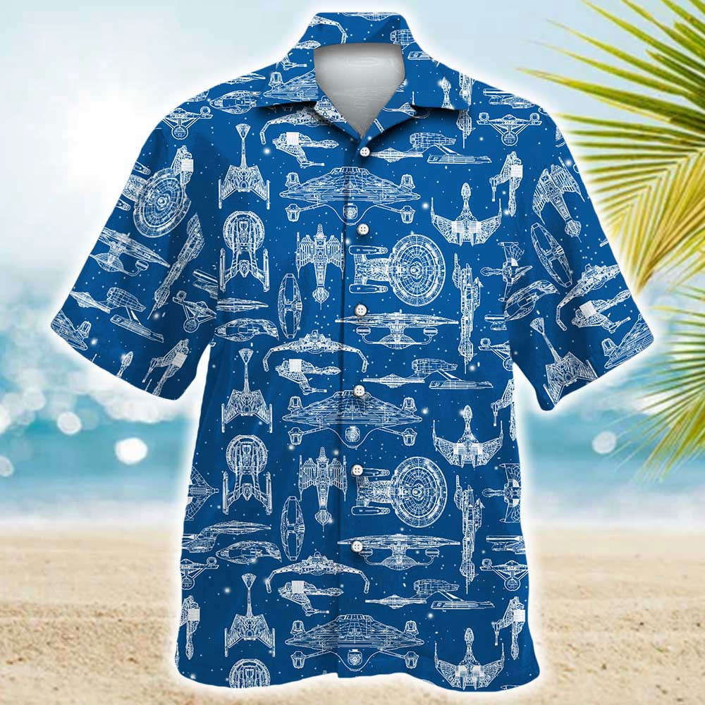 Star Trek Space Ships Hawaiian Shirt Shorts Summer 2023 Hot HW0601