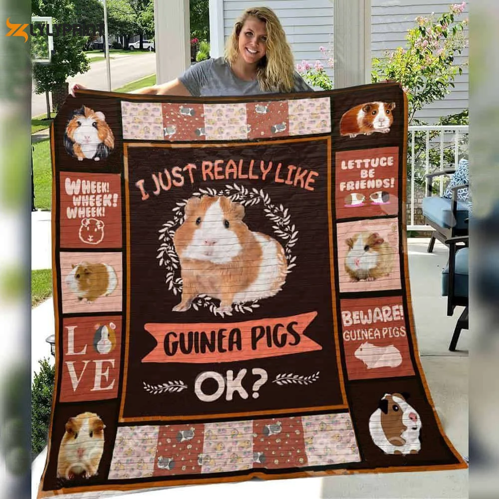 Guinea Pig Awesome 3D Customized Quilt ,  Soft Quilt, King Size, All Season Cozy Quilt QB0901