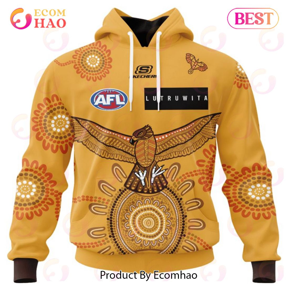 AFL Hawthorn Football Club Special Indigenous Design 3D Hoodie, Zip Hoodie, Man - Women, Warm, Premium Quality HZ0501