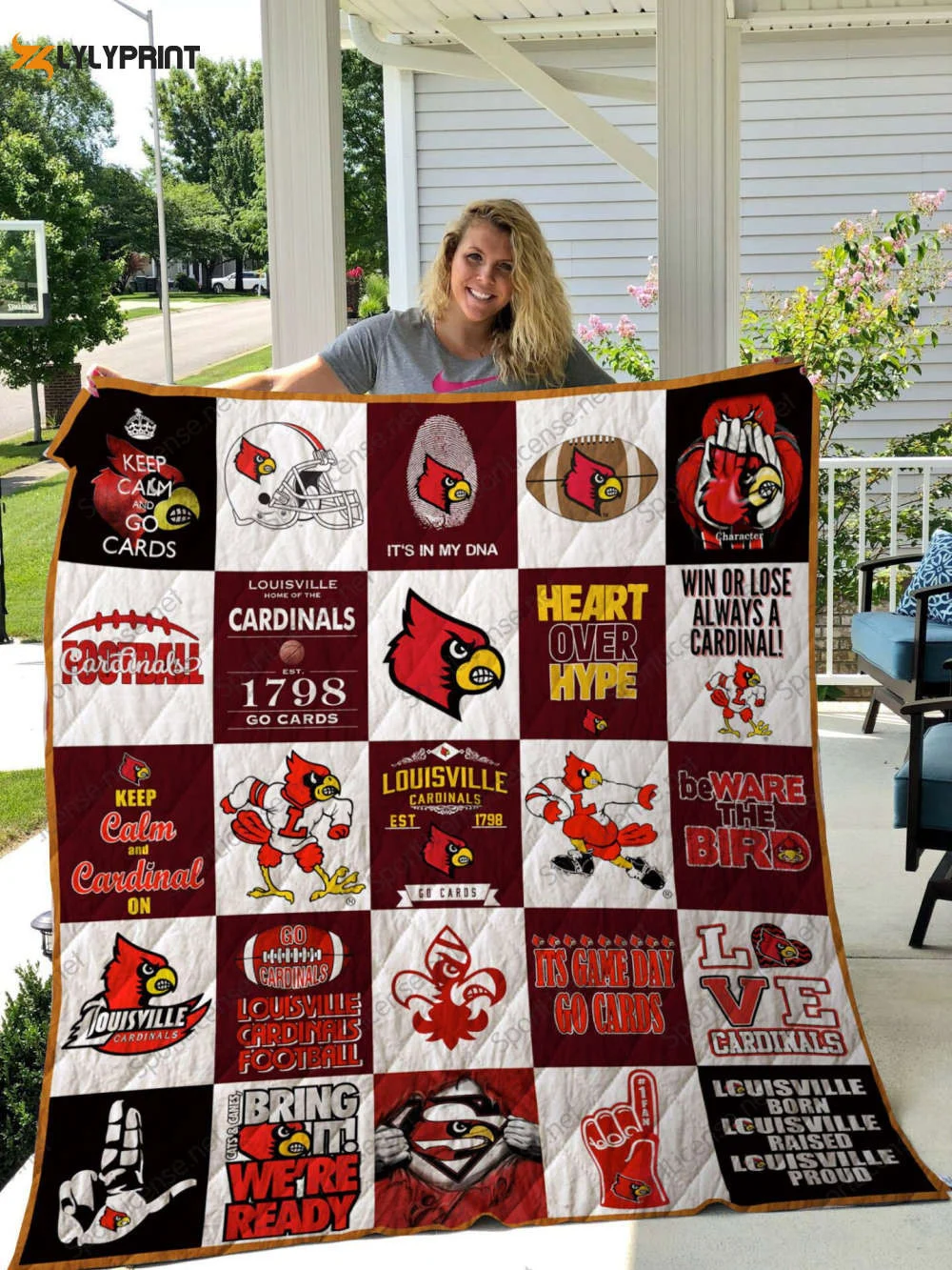 Louisville Cardinals 3 Quilt Blanket For Fans Home Decor Gift , Soft Quilt, King Size, All Season Cozy Quilt QB0901