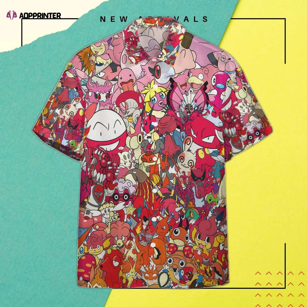 Discover 3D Fire Pokemon Hawaiian Shirt at Gearhumans: All Your Favorites! HW0601