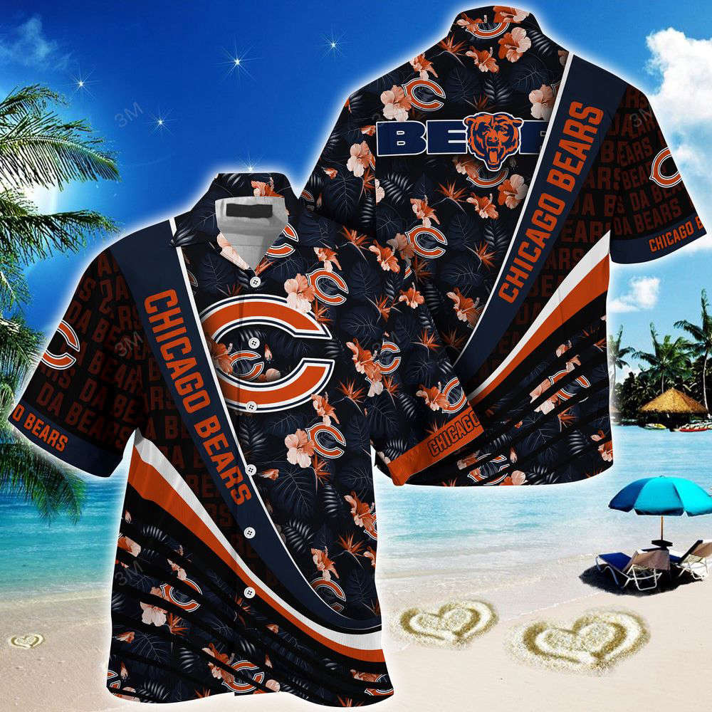 Chicago Bears NFL-Summer Hawaii Shirt With Tropical Flower Pattern For Men And Women HW0601