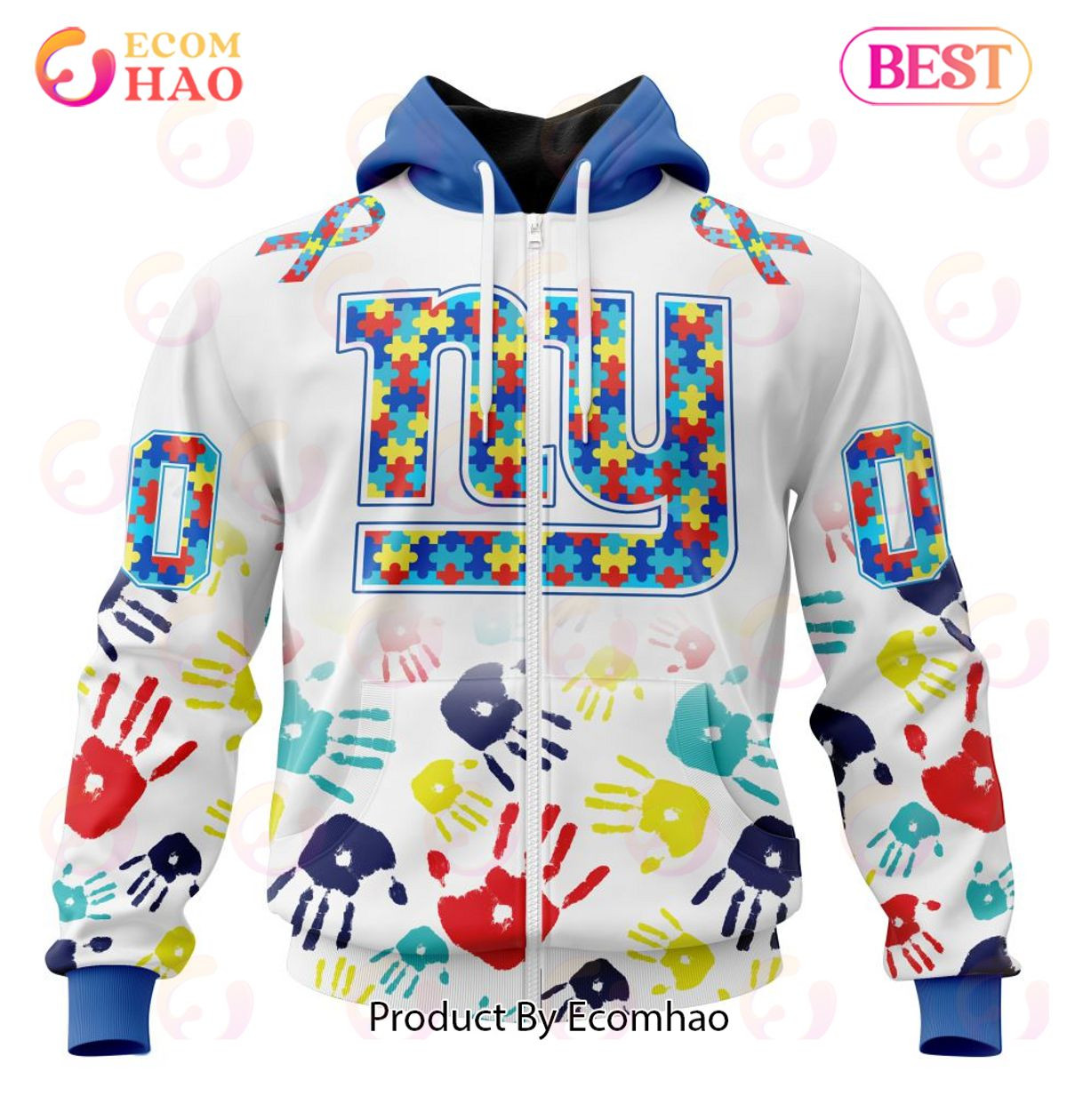 Best New York Giants Autism Awareness Collection 3D Hoodie, Zip Hoodie, Man - Women, Warm, Premium Quality HZ0501