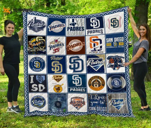 San Diego Padres 1 Quilt Blanket For Fans Home Decor Gift ,  Soft Quilt, King Size, All Season Cozy Quilt QB0901
