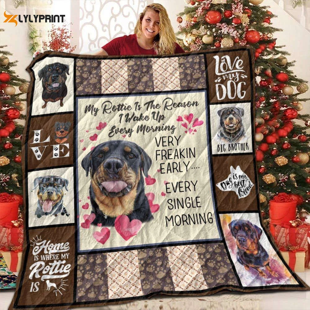 Rottweiler Dont Let Go Awesome 3D Customized Quilt , Soft Quilt, King Size, All Season Cozy Quilt QB0901